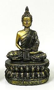 Buda en resina de India mudra de loto