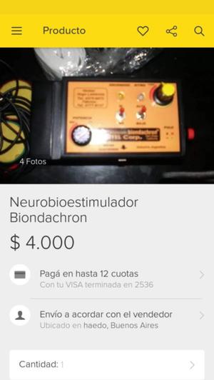 Vendo neurobioestimulador Biondacheron