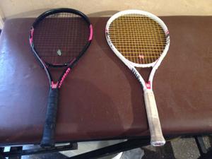 2 raquetas de tenis usadas impecables, wilson hope.
