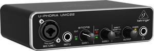 Behringer Umc22 Interface Usb 2x2 Placa De Sonido Audio Umc