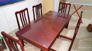 LIQUIDO JUEGO DE COMEDOR MESA MÁS 6 SILLAS TAPIZADAS Y