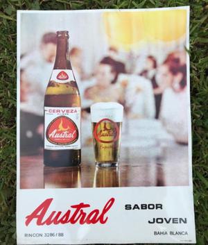 Cartel Antiguo Cerveceria Austral Bahia Blanca