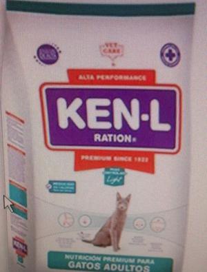 KEN-L GATO ADULTO LIGHT X 7.5KG A CUADRAS DEL CPC DE V.