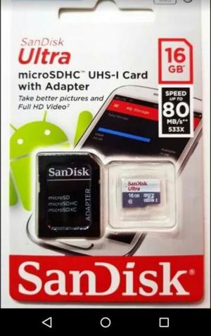 Memoria SanDisk ultra 16gb clase 10