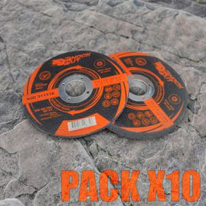 PACK X10 DISCO DE CORTE RECTO PARA METALES 115 X1,6 X 22,2MM