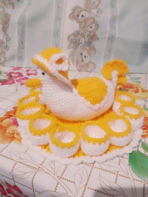 Pato huevera crochet