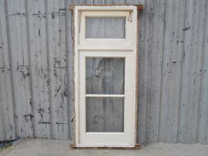 Antigua ventana de madera cedro con marco 80x180cm
