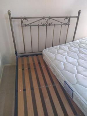 Cama De Bronce + Colchón Resortes