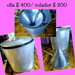 Olla y colador