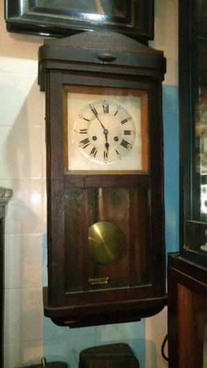 antiguo reloj de pared de roble aleman soneria cuatro
