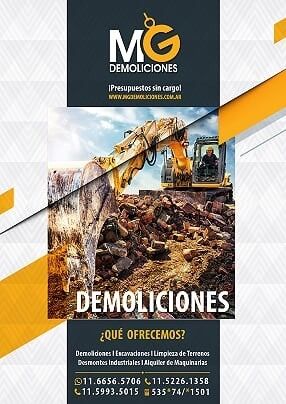 Demoliciones Civiles E Industriales. Mg Demoliciones!