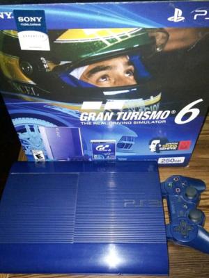 Playstation 3 Azul 250gb Edición Gran Turismo 6 + 6 juegos