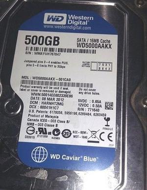Disco Duro Sata Pc 500GB WD Caviar Blue AAKX