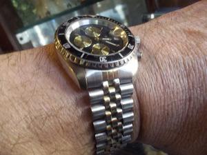 reloj cronometro junghans quartz caballero combinado malla