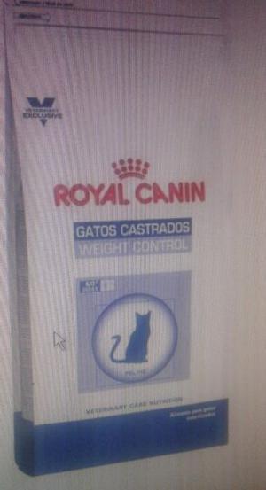 ROYAL CANIN GATOS CASTRADOS WEIGHT CONTROL X 12 KG Y X 7.5KG