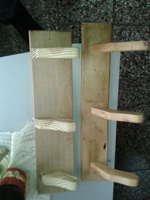 percheros y porta llaveros en madera maciza (varios modelos)