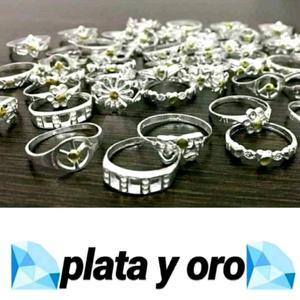 Anillos de plata con oro x mayor