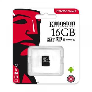 TARJETA DE MEMORIA MICRO-SD 16 GB. KINGSTON 45 MB/S CANVAS