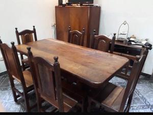 juego de comedor de algarrobo