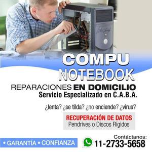 Compu - Notebook Reparaciones en Domicilio