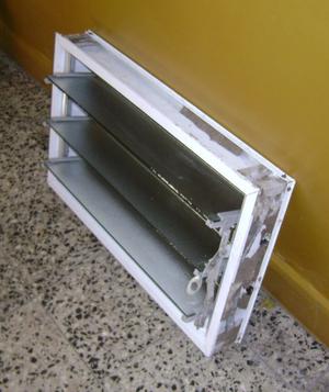 Ventiluz De Aluminio Blanco Con Reja 36 X 60