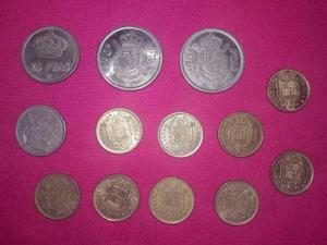 13 Monedas antiguas (Pesetas)