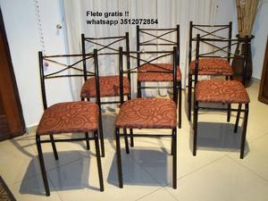6 sillas modelo cruz reforzads !! Flete gratis !! ♥