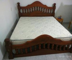 Cama de Algarrobo Gigante King Size 1,80x2,00 con Colchon