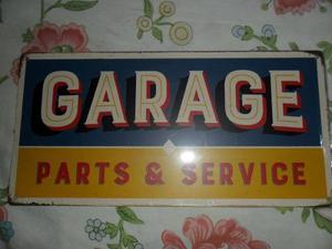 Cartel De Chapa - Vintage - Garage - 15 X 30 Cm