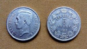 Moneda de 5 francos Bélgica 1932