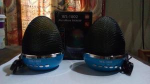 Parlantes Portatiles Bluetooth Ws- Sd Usb Fm Led