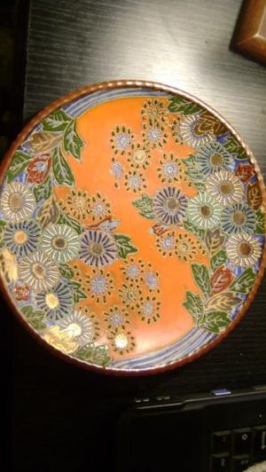 Antiguo Plato Decorativo Para Colgar Cloisonne Japones