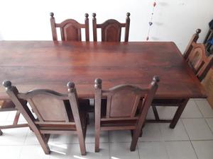 Juego de comedor de algarrobo