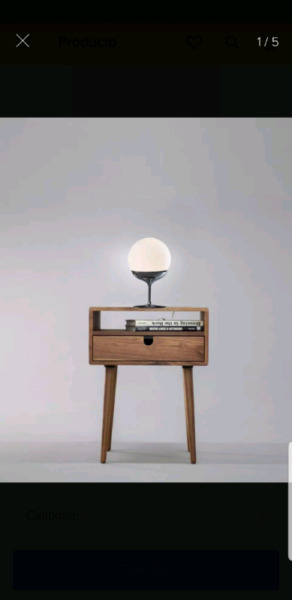 Lámpara de escritorio modelo copa cromo