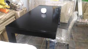 Mesa laqueada negra 2mx90cm