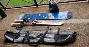 Equipo Esqui Ski (botas, Tablas Y Baston)+ Tabla Snowboard