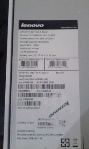 TABLET LENOVO 7 el precio es re negociable!