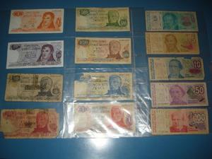 colección de billetes argentinos x 13