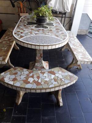 mesa grande. de piedra para quincho