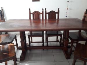 Juego de comedor de algarrobo