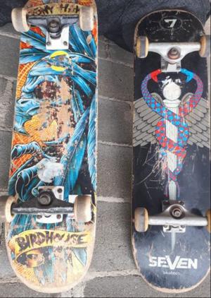 Skates usados Seven y Birdhouse