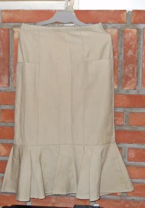 pollera retro vintaje gabardina con volados