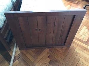 Cama 1 plaza con carrito, 2 colchones, de algarrobo, muy