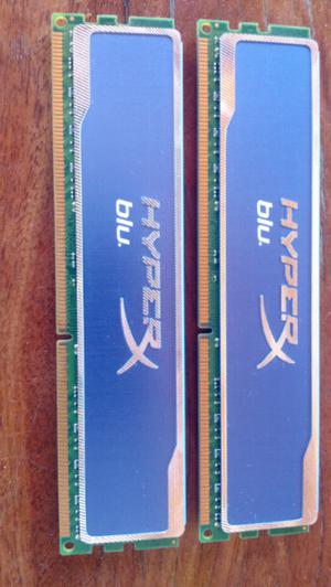 2 Memorias De 4gb Ddr Mhz Kingston Hyperx Blu
