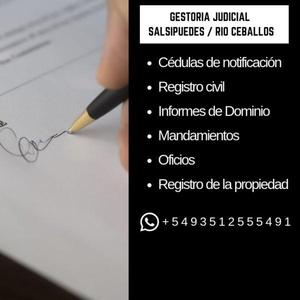 Diligenciamientos Judiciales en Salsipuedes / Río Ceballos