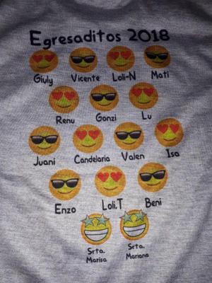 Egresados remeras sublimsdas $150