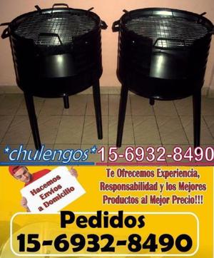 MEDIO TAMBOR PARRILLA CHULENGO BALCON PATIO CAMPING ENVIO