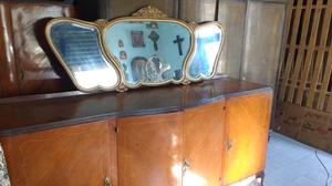 Antiguo Gadget francés con espejo biselado