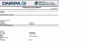 Informe Dominio Automotor 48hs. Online
