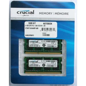 Memorias de RAM para Notebooks Crucial 16GB Sodimm (2x8gb)